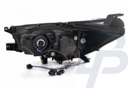 HEADLIGHTS TOYOTA HILUX 16-  LED PROJECTOR TRUE DRL BLACK - 4