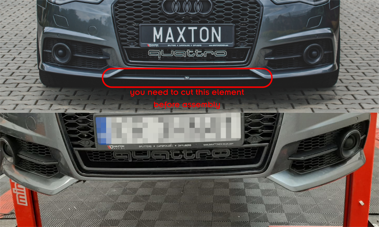 Front Splitter Audi S6 / A6 S-Line / A6 C7 Facelift - 9