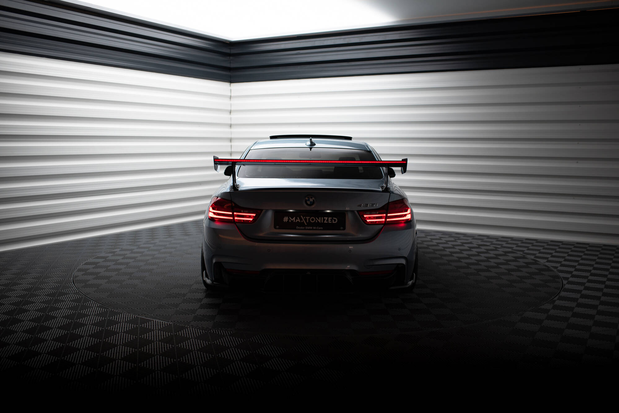 CARBON SPOILER WITH EXTERNAL BRACKETS UPRIGHTS + LED SUITABLE FOR BMW 4 F32 / 4 F32 M-PACK COUPE – MAXTON DESIGN - 20