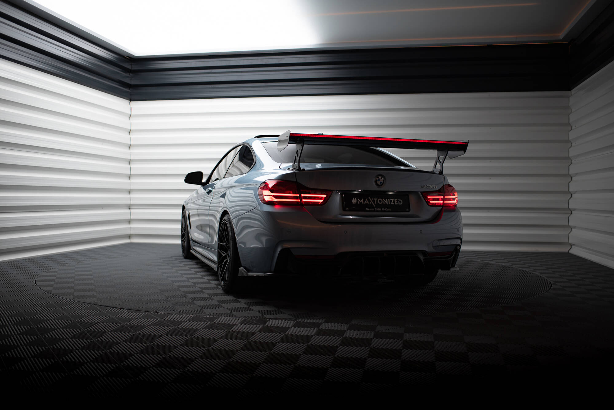 CARBON SPOILER WITH EXTERNAL BRACKETS UPRIGHTS + LED SUITABLE FOR BMW 4 F32 / 4 F32 M-PACK COUPE – MAXTON DESIGN - 8