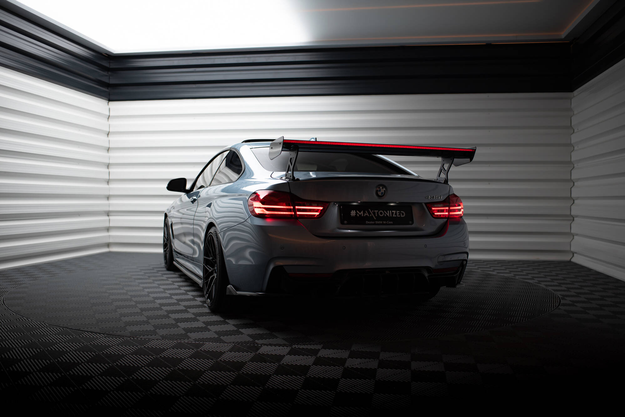 CARBON SPOILER WITH EXTERNAL BRACKETS UPRIGHTS + LED SUITABLE FOR BMW 4 F32 / 4 F32 M-PACK COUPE – MAXTON DESIGN - 15