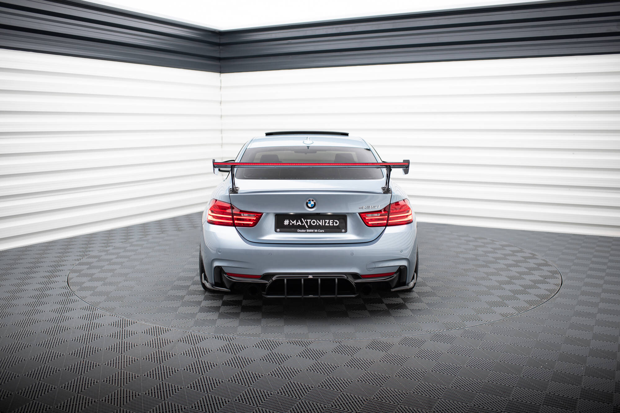 CARBON SPOILER WITH EXTERNAL BRACKETS UPRIGHTS + LED SUITABLE FOR BMW 4 F32 / 4 F32 M-PACK COUPE – MAXTON DESIGN - 2