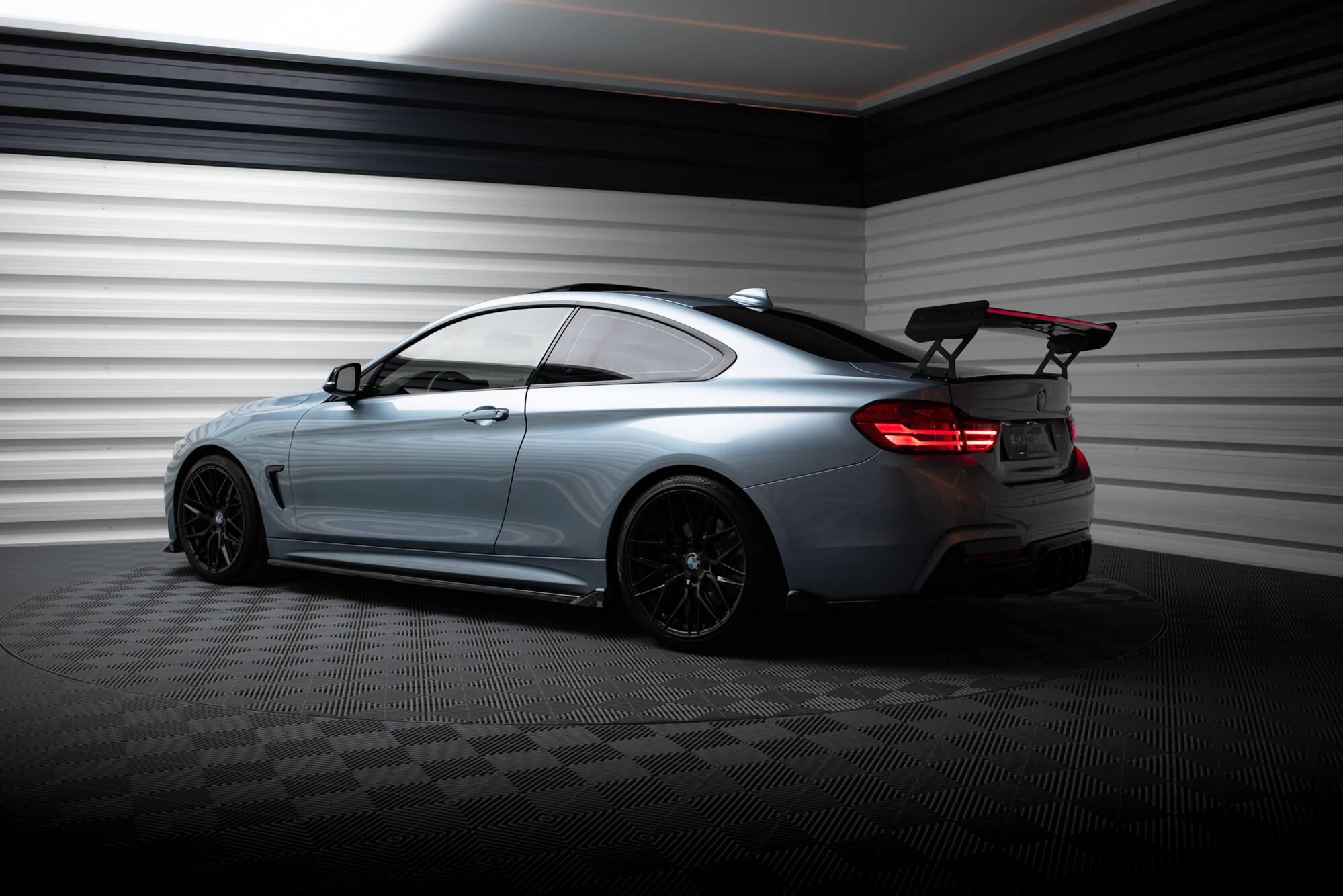 CARBON SPOILER WITH EXTERNAL BRACKETS UPRIGHTS + LED SUITABLE FOR BMW 4 F32 / 4 F32 M-PACK COUPE – MAXTON DESIGN