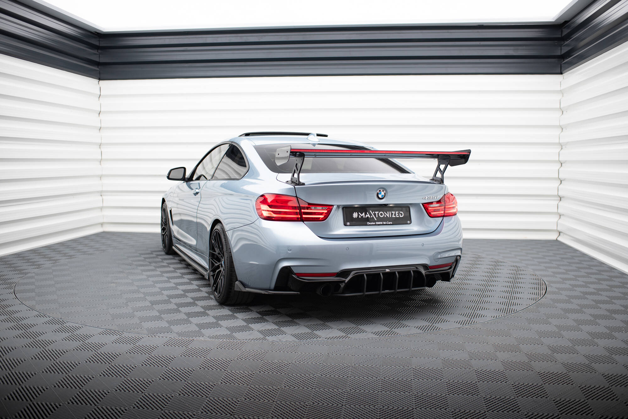 CARBON SPOILER WITH EXTERNAL BRACKETS UPRIGHTS + LED SUITABLE FOR BMW 4 F32 / 4 F32 M-PACK COUPE – MAXTON DESIGN - 9