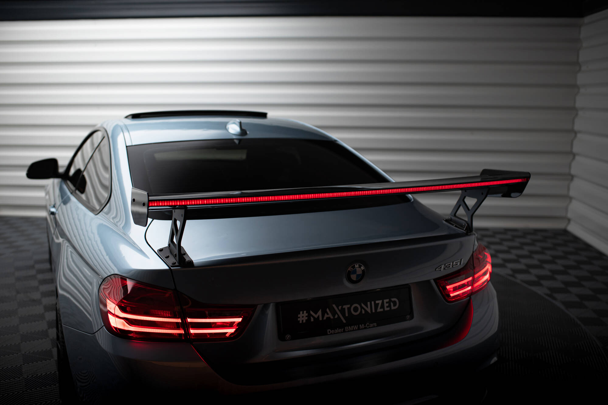 CARBON SPOILER WITH EXTERNAL BRACKETS UPRIGHTS + LED SUITABLE FOR BMW 4 F32 / 4 F32 M-PACK COUPE – MAXTON DESIGN - 14