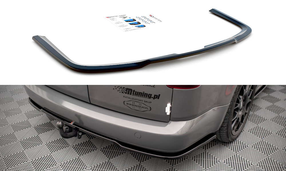 Central Rear Splitter VW Caddy Long Mk3 Facelift