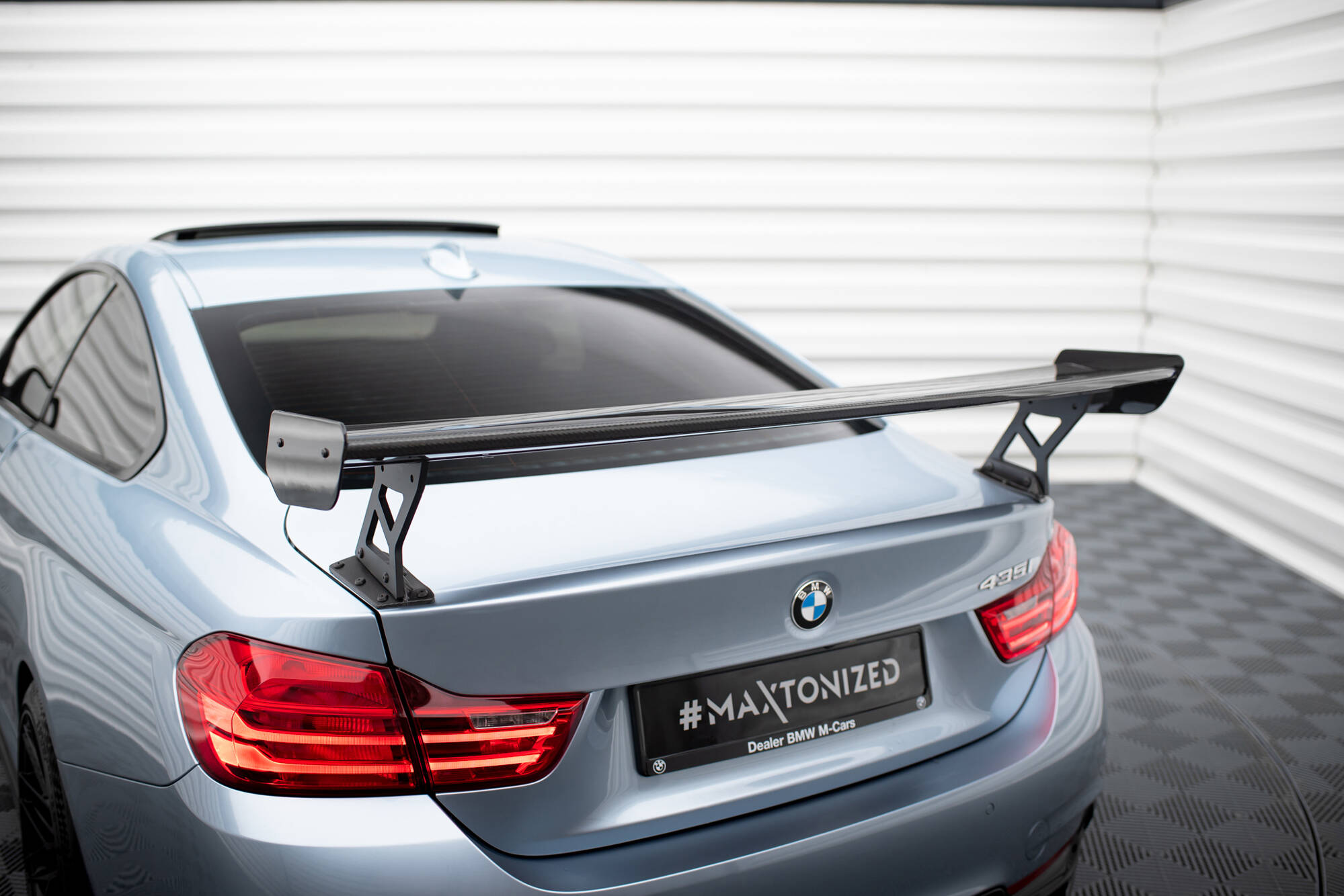 CARBON SPOILER WITH EXTERNAL BRACKETS UPRIGHTS SUITABLE FOR BMW 4 F32 / 4 F32 M-PACK COUPE – MAXTON DESIGN - 2