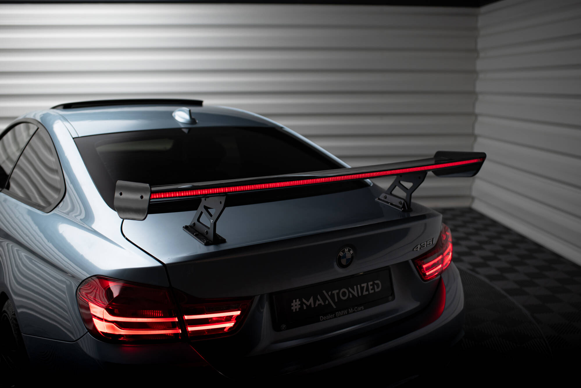CARBON SPOILER WITH INTERNAL BRACKETS UPRIGHTS + LED SUITABLE FOR BMW 4 F32 / 4 F32 M-PACK COUPE – MAXTON DESIGN - 19