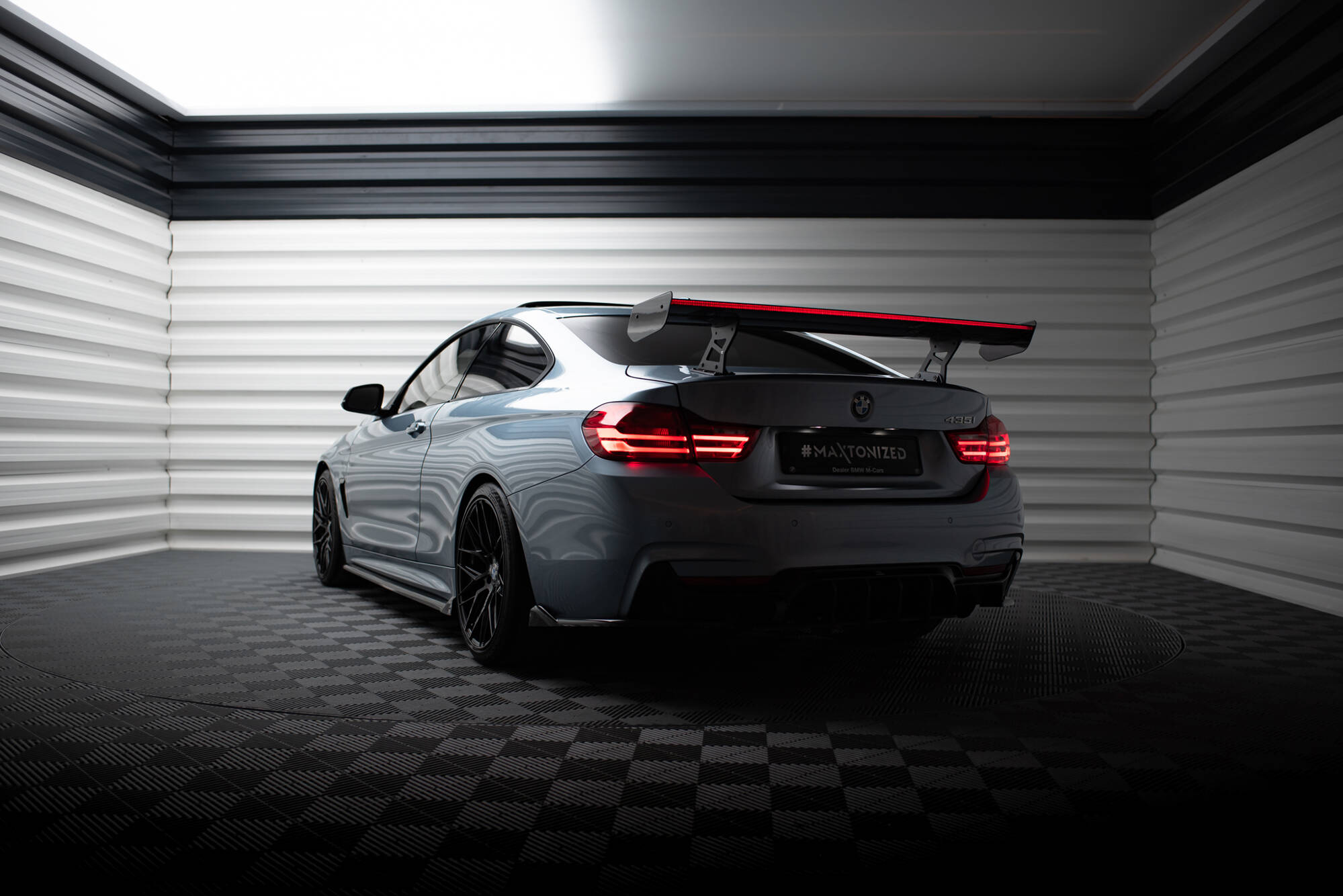 CARBON SPOILER WITH INTERNAL BRACKETS UPRIGHTS + LED SUITABLE FOR BMW 4 F32 / 4 F32 M-PACK COUPE – MAXTON DESIGN - 4