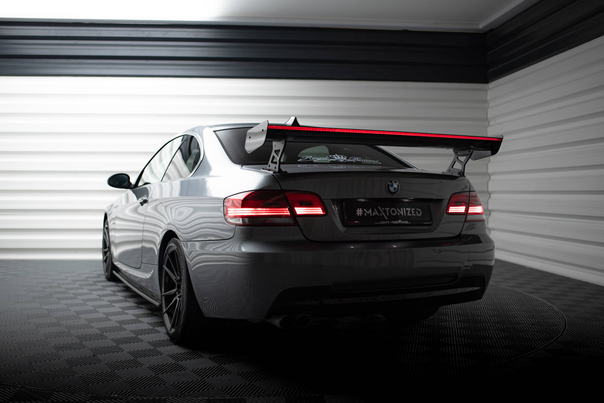 CARBON SPOILER WITH EXTERNAL BRACKETS UPRIGHTS + LED SUITABLE FOR BMW 3 / M3 COUPE E92 – MAXTON DESIGN - 14