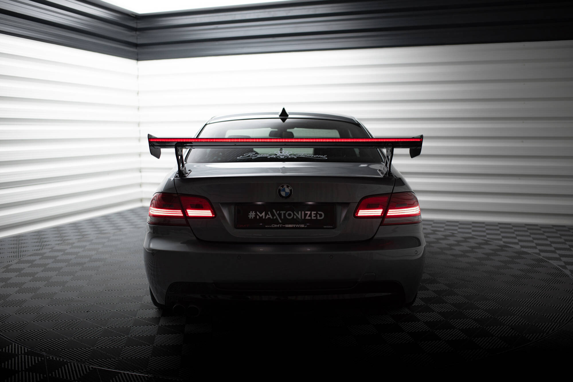 CARBON SPOILER WITH EXTERNAL BRACKETS UPRIGHTS + LED SUITABLE FOR BMW 3 / M3 COUPE E92 – MAXTON DESIGN - 12