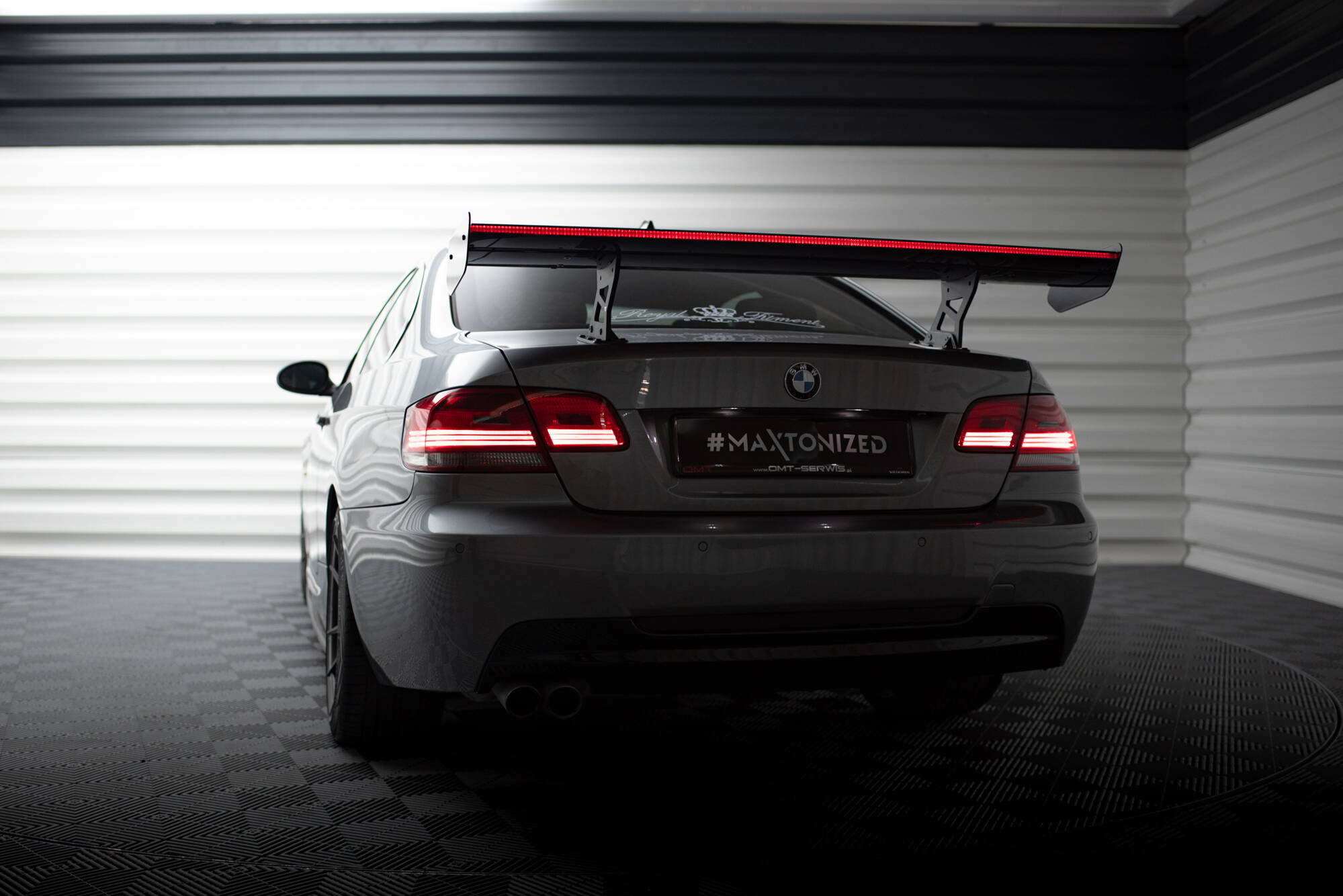 CARBON SPOILER WITH INTERNAL BRACKETS UPRIGHTS + LED SUITABLE FOR BMW 3 / M3 COUPE E92 – MAXTON DESIGN - 3