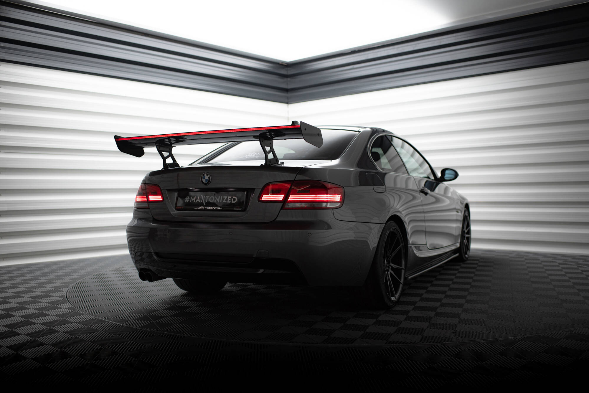 CARBON SPOILER WITH INTERNAL BRACKETS UPRIGHTS + LED SUITABLE FOR BMW 3 / M3 COUPE E92 – MAXTON DESIGN - 5