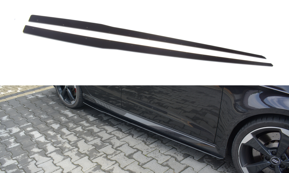 Racing Side Skirts Diffusers V.1 Audi RS3 8V Facelift Sportback (2017-20)