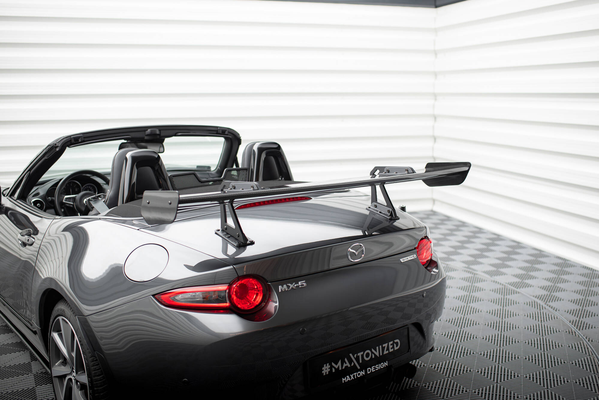 CARBON SPOILER WITH UPPER SWAN MOUNTING SUITABLE FOR MAZDA MX-5 ND (MK4) – MAXTON DESIGN - 14