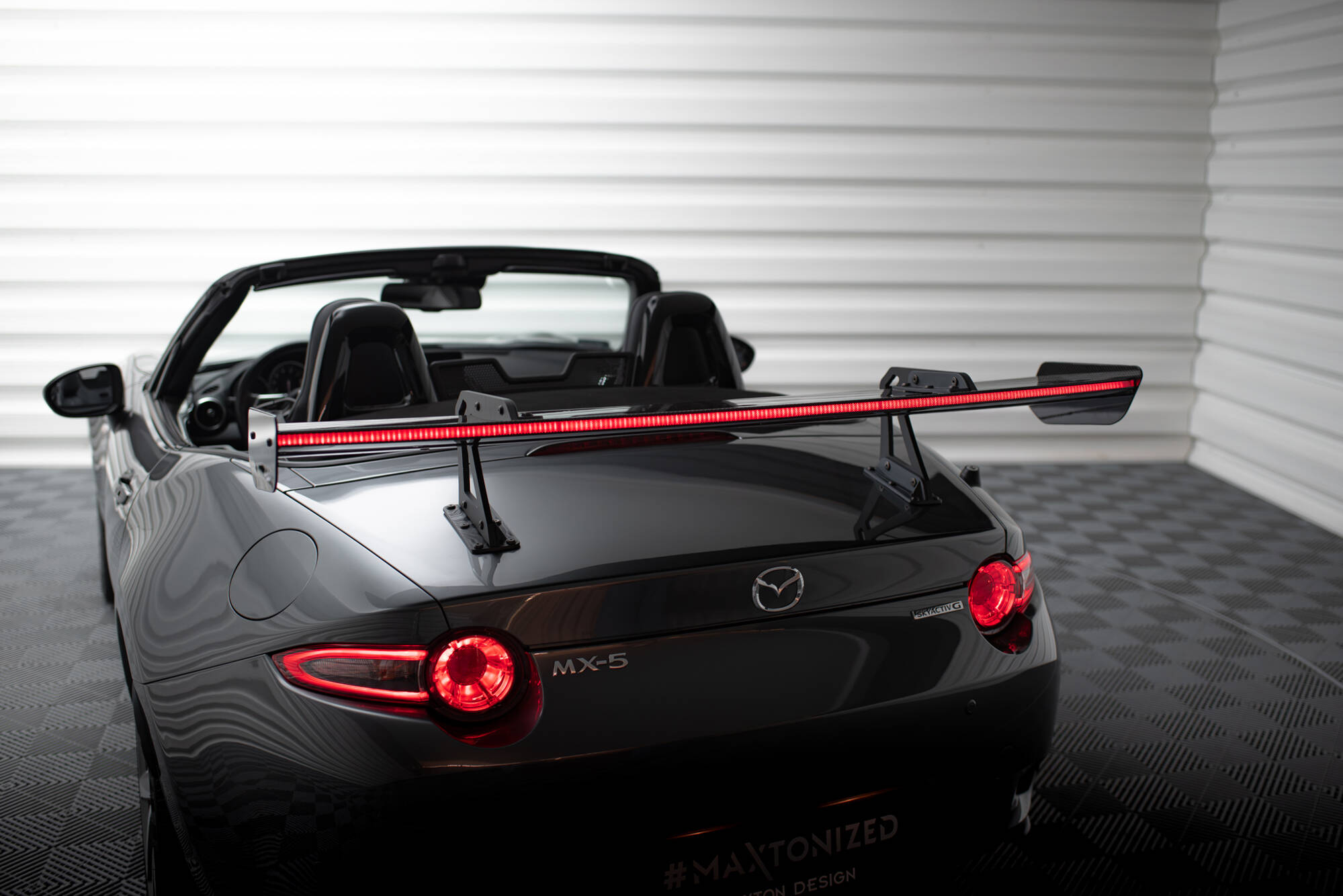 CARBON SPOILER WITH UPPER SWAN MOUNTING + LED SUITABLE FOR MAZDA MX-5 ND (MK4) – MAXTON DESIGN - 11
