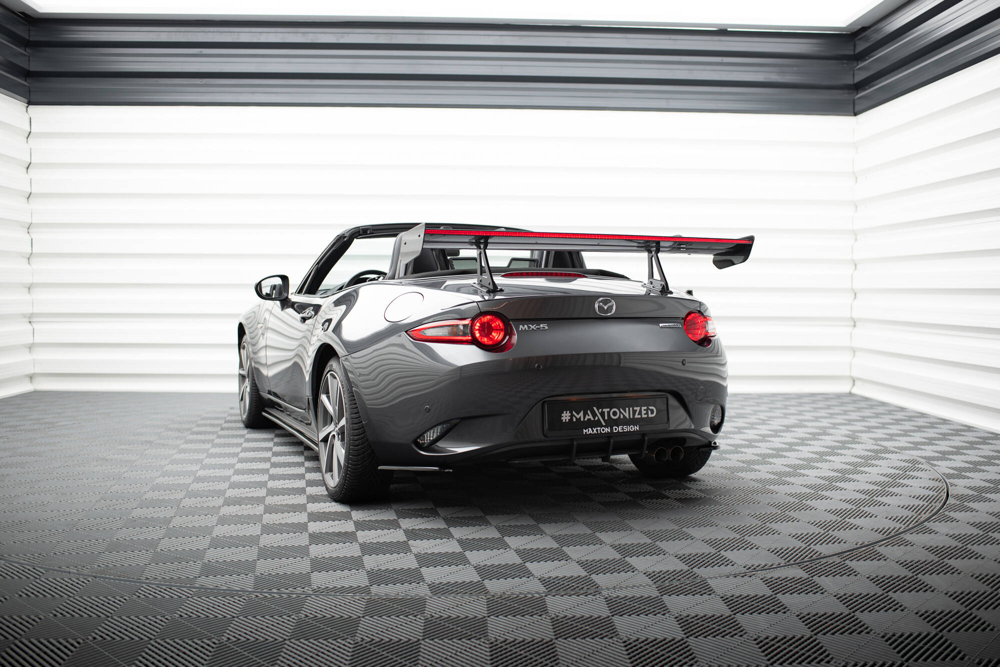 CARBON SPOILER WITH UPPER SWAN MOUNTING + LED SUITABLE FOR MAZDA MX-5 ND (MK4) – MAXTON DESIGN - 4
