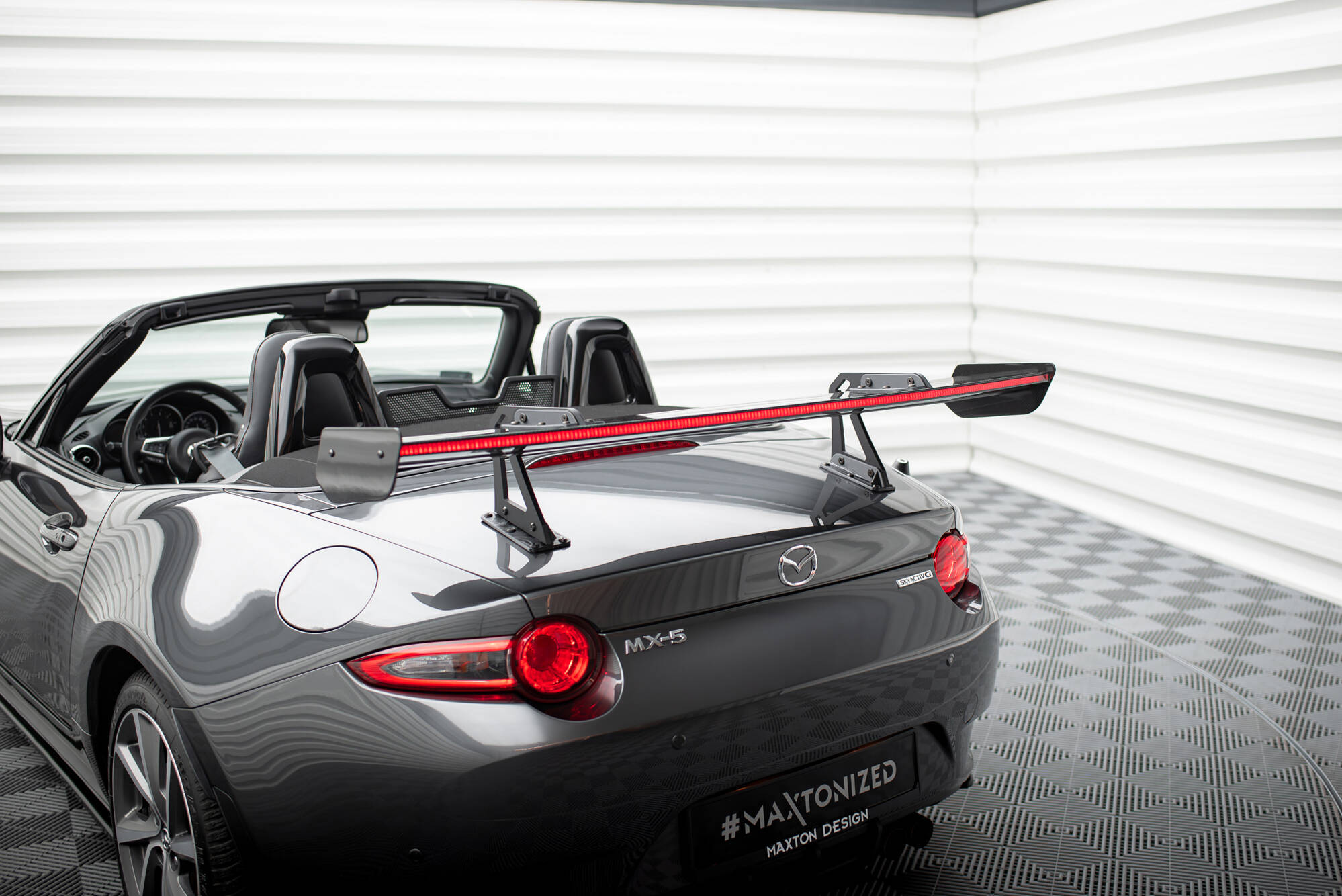 CARBON SPOILER WITH UPPER SWAN MOUNTING + LED SUITABLE FOR MAZDA MX-5 ND (MK4) – MAXTON DESIGN - 21