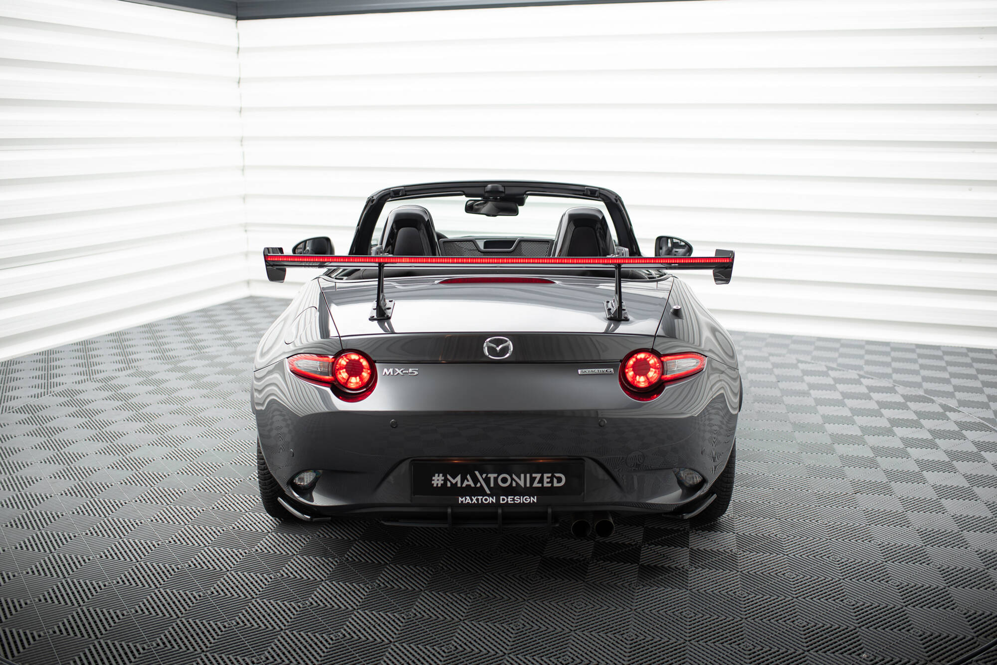 CARBON SPOILER WITH UPPER SWAN MOUNTING + LED SUITABLE FOR MAZDA MX-5 ND (MK4) – MAXTON DESIGN - 25