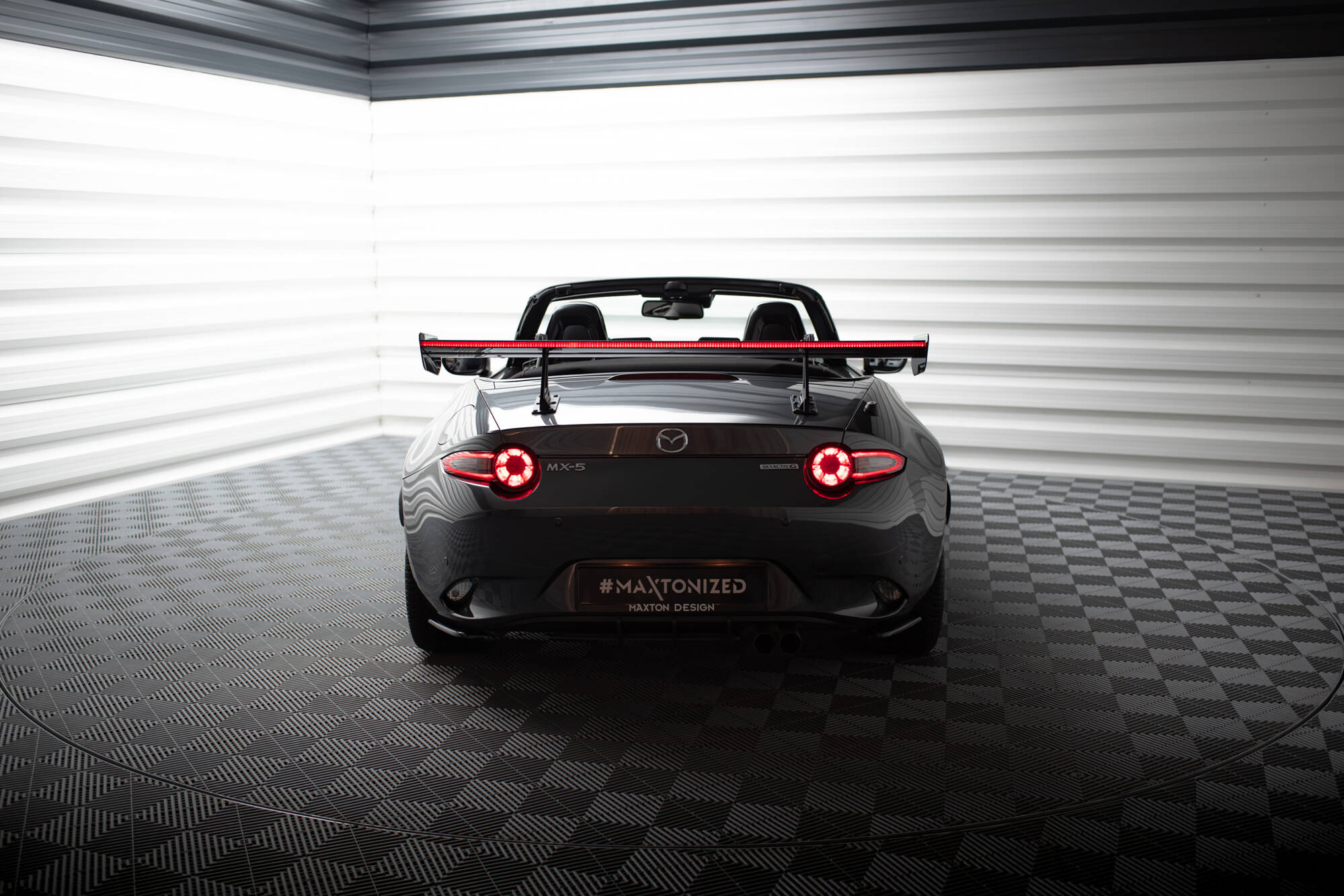 CARBON SPOILER WITH UPPER SWAN MOUNTING + LED SUITABLE FOR MAZDA MX-5 ND (MK4) – MAXTON DESIGN - 15
