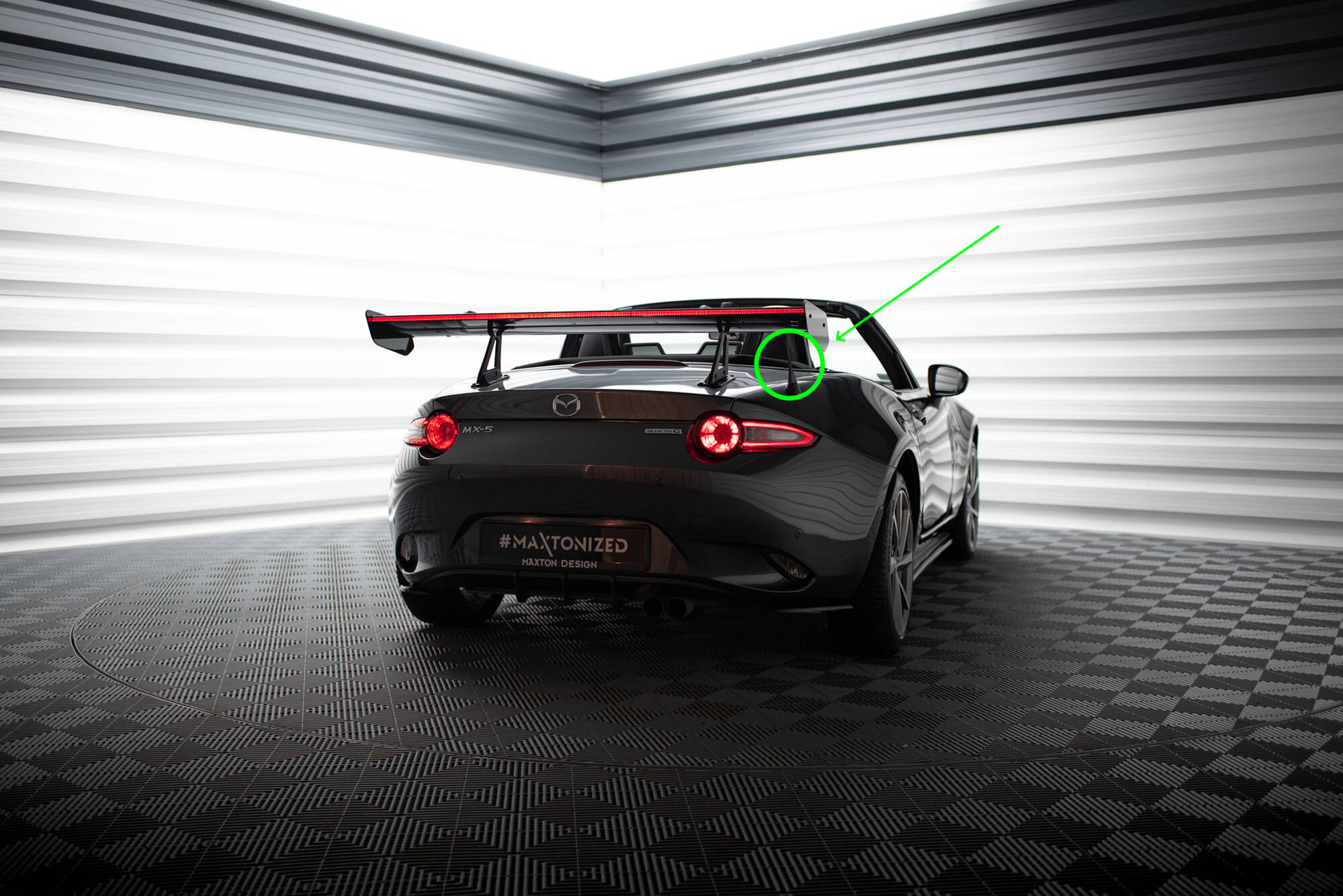 CARBON SPOILER WITH UPPER SWAN MOUNTING + LED SUITABLE FOR MAZDA MX-5 ND (MK4) – MAXTON DESIGN - 13