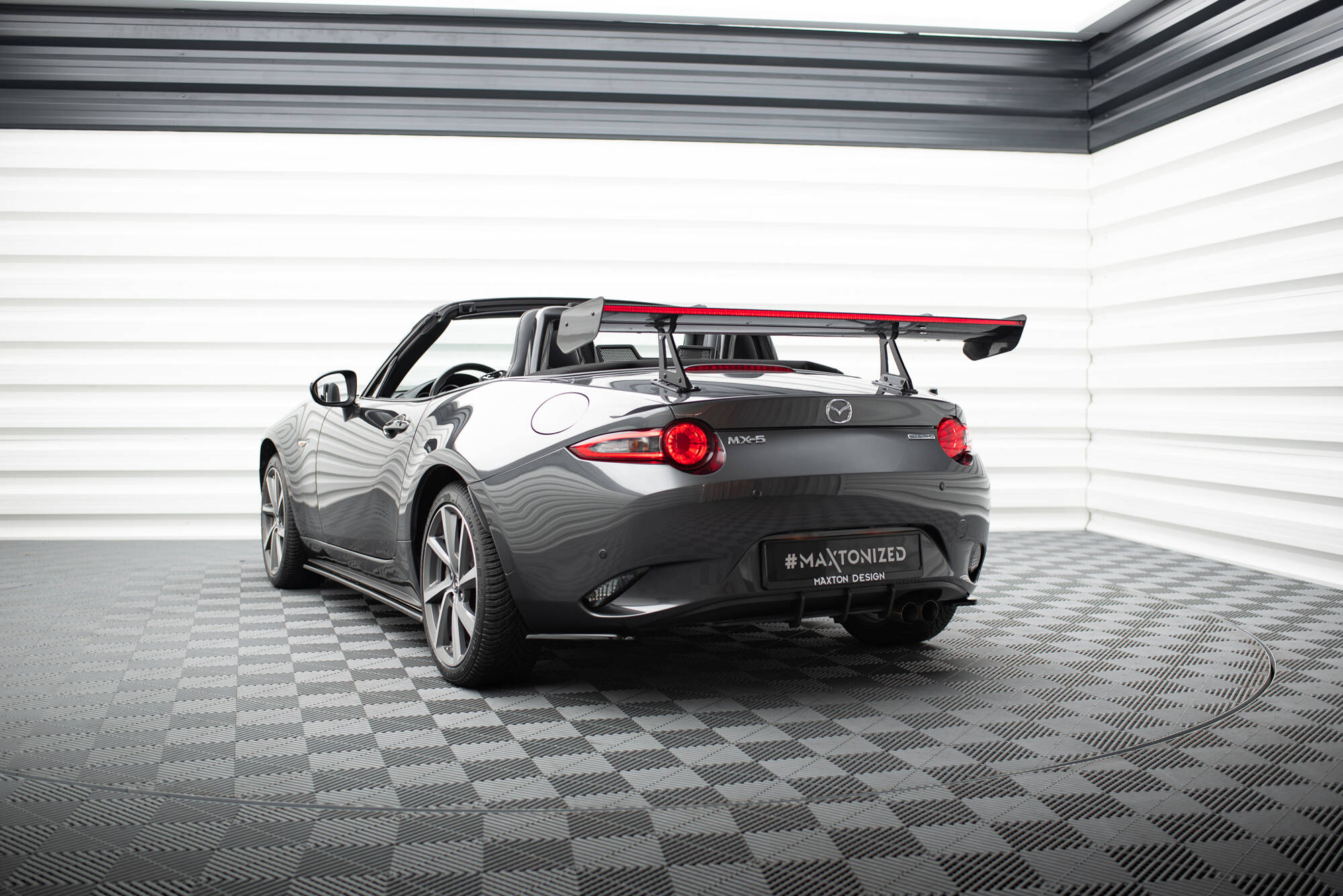 CARBON SPOILER WITH UPPER SWAN MOUNTING + LED SUITABLE FOR MAZDA MX-5 ND (MK4) – MAXTON DESIGN - 19