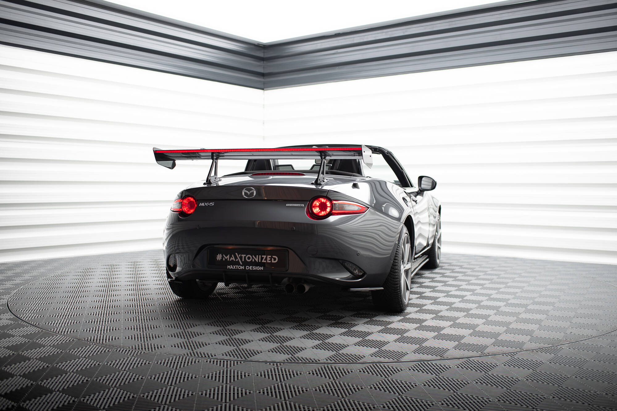 CARBON SPOILER WITH UPPER SWAN MOUNTING + LED SUITABLE FOR MAZDA MX-5 ND (MK4) – MAXTON DESIGN - 20