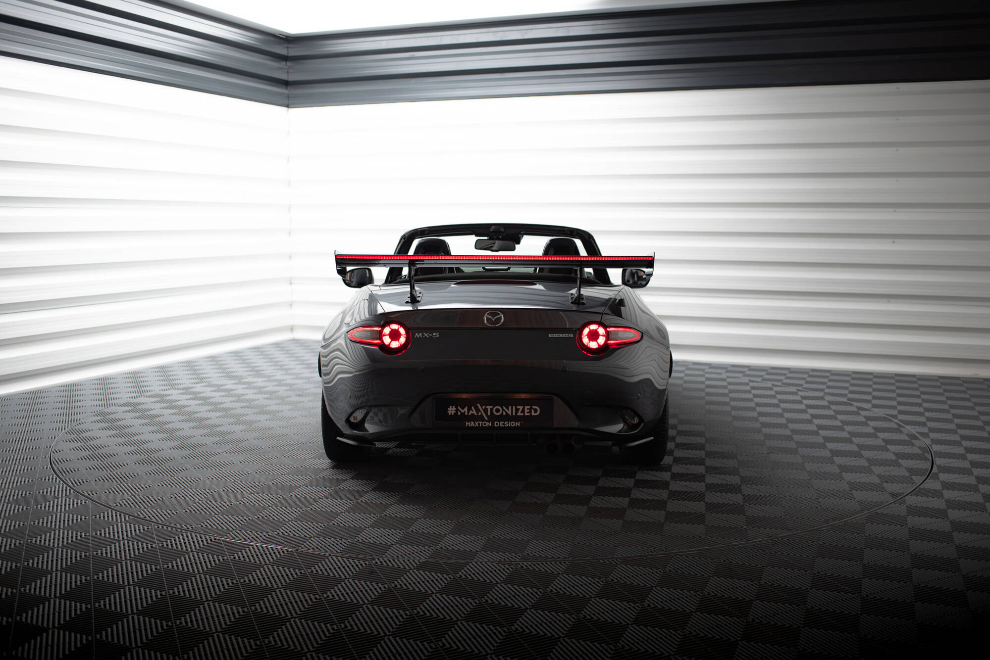 CARBON SPOILER WITH INTERNAL BRACKETS UPRIGHTS + LED SUITABLE FOR MAZDA MX-5 ND (MK4) – MAXTON DESIGN - 3