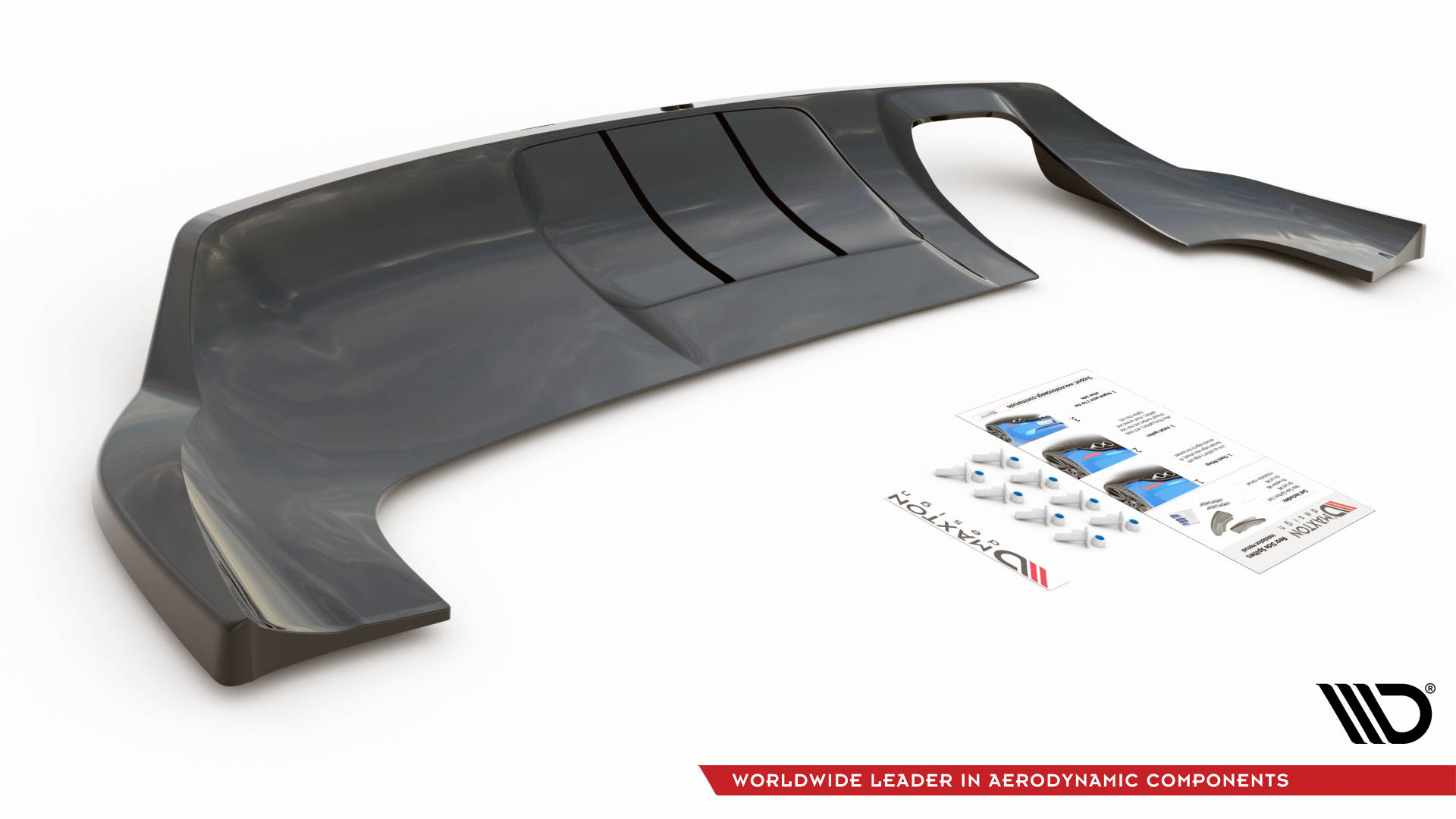 Central Rear Splitter (Vertical Bars) Audi Q3 Sport 8U Facelift - 6