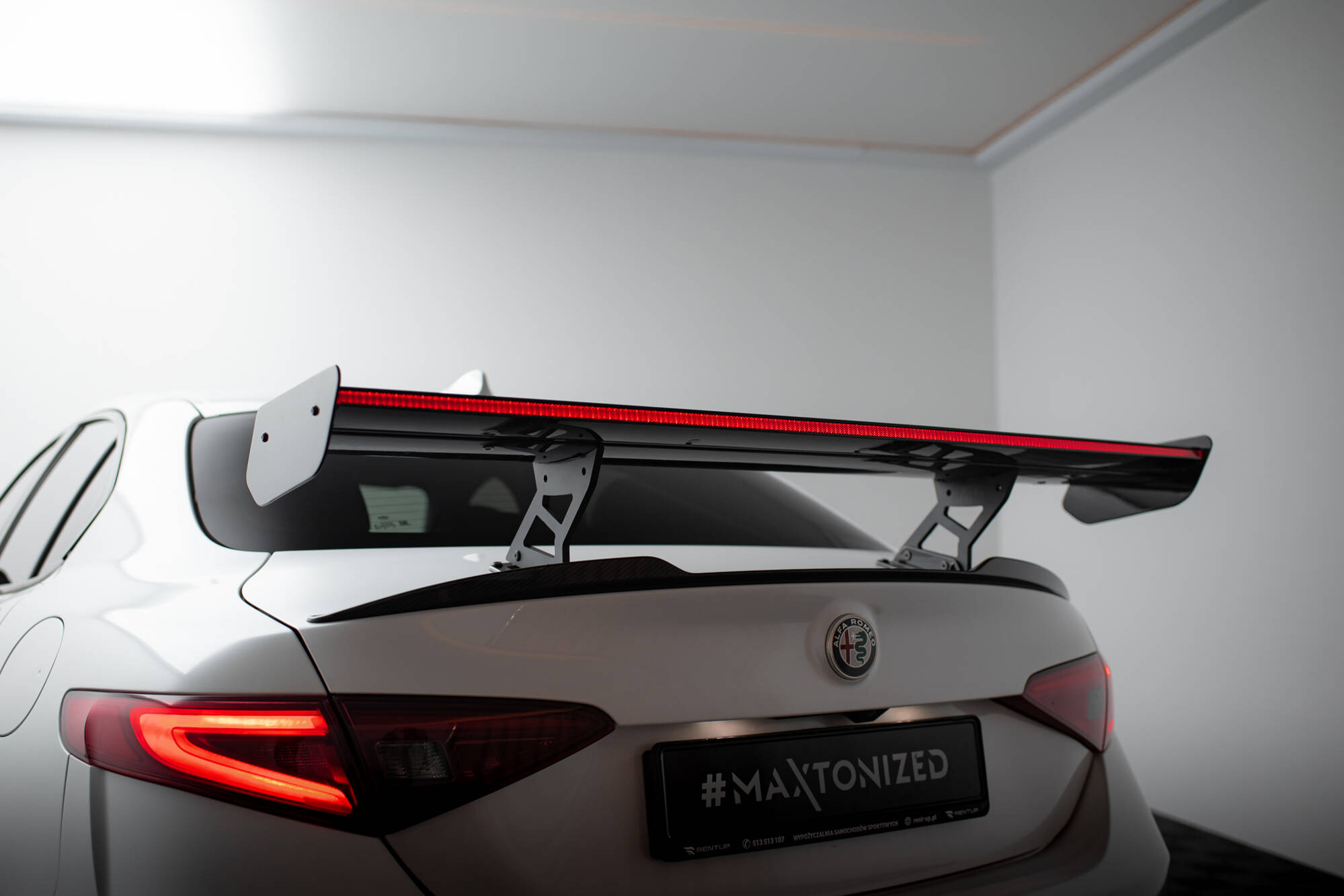 CARBON SPOILER + LED SUITABLE FOR ALFA ROMEO GIULIA QUADRIFOGLIO – MAXTON DESIGN - 6