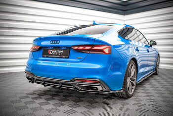 Central Rear Splitter (Vertical Bars) Audi A5 S-Line F5 Facelift