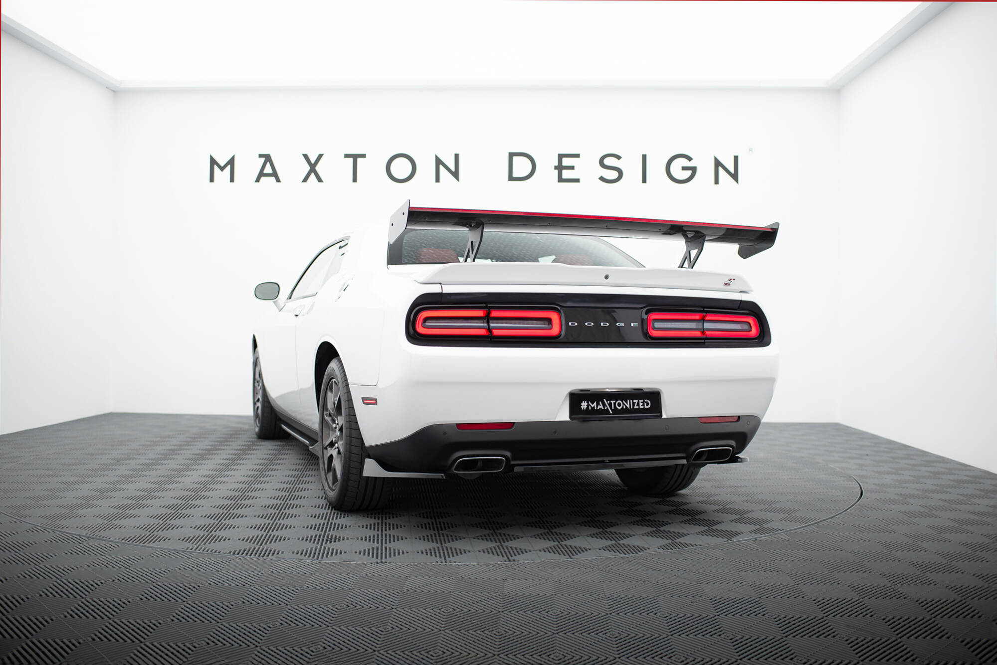 CARBON SPOILER + LED SUITABLE FOR DODGE CHALLENGER MK3 – MAXTON DESIGN - 2