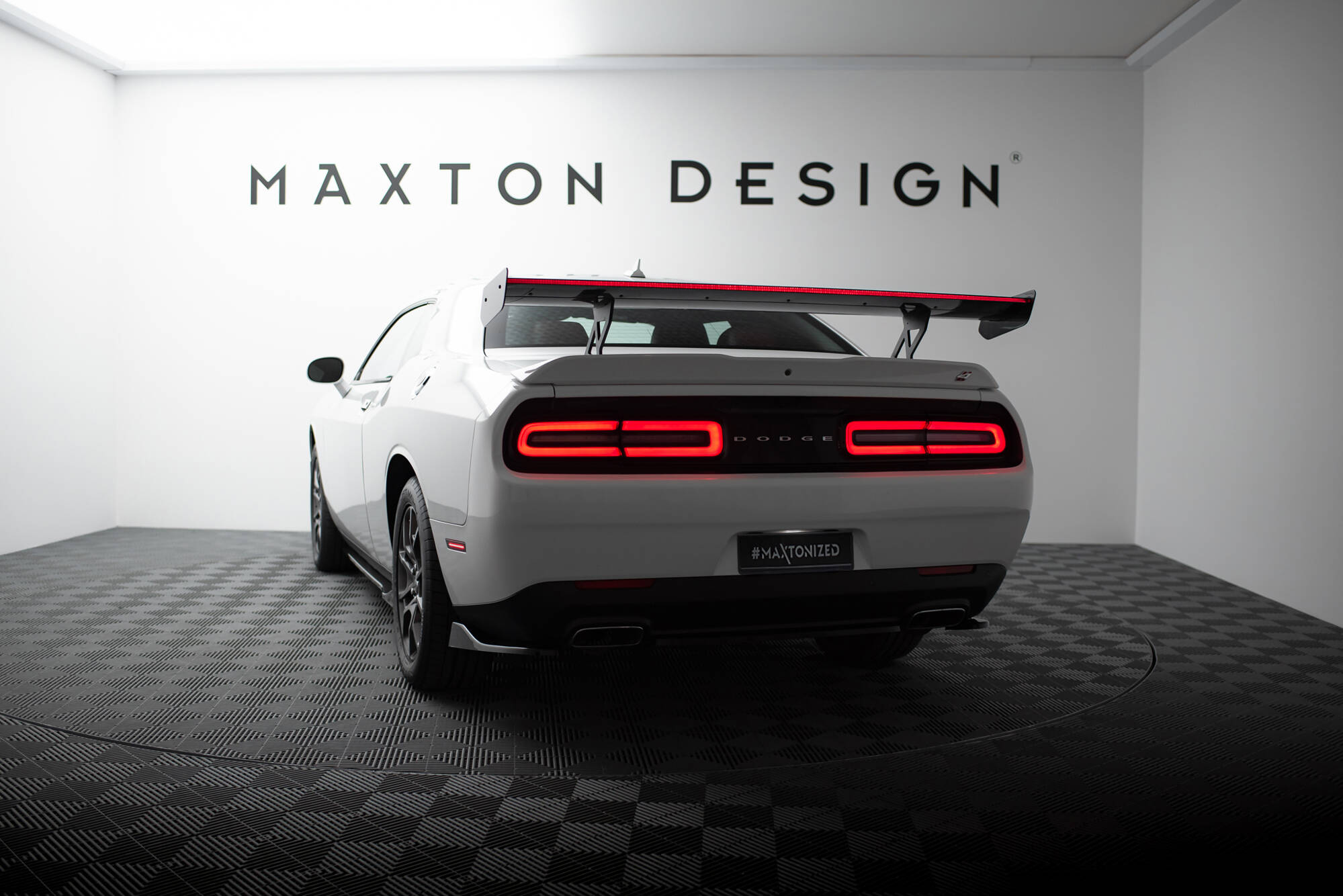 CARBON SPOILER + LED SUITABLE FOR DODGE CHALLENGER MK3 – MAXTON DESIGN - 5