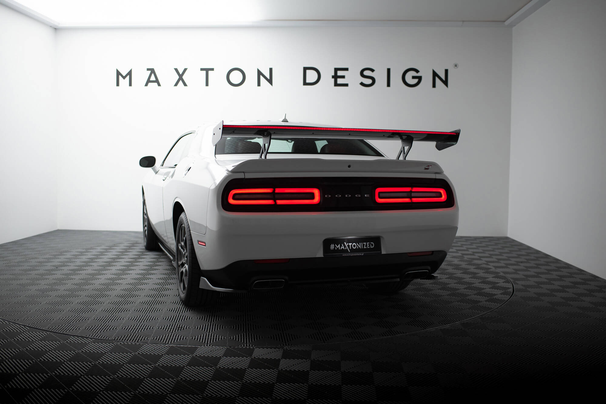CARBON SPOILER + LED SUITABLE FOR DODGE CHALLENGER MK3 – MAXTON DESIGN - 4