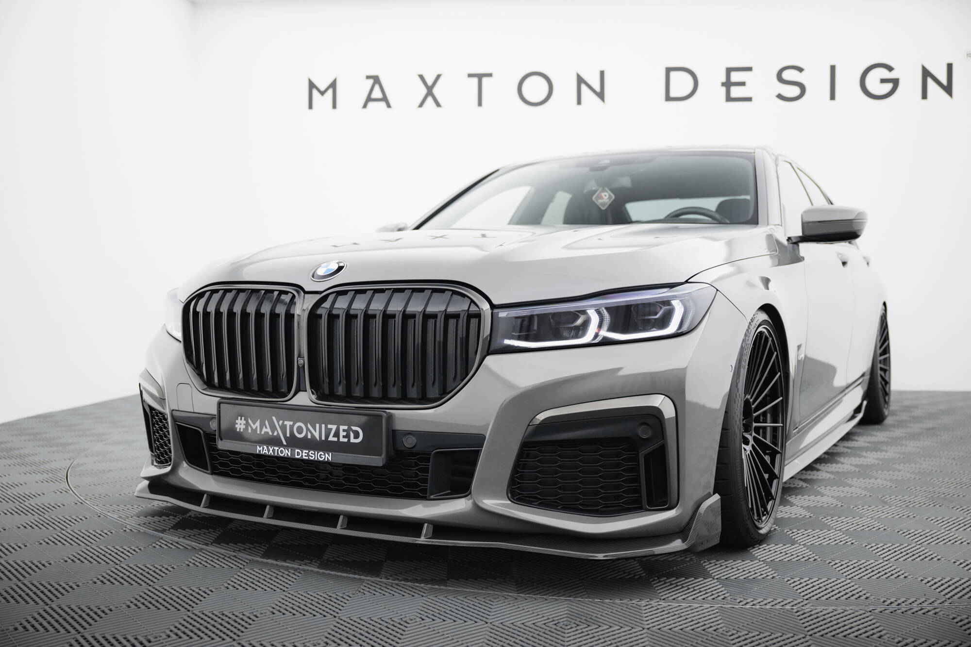 PREPREG CARBON FIBER FRONT SPLITTER + ABS SPLITTER SUITABLE FOR BMW 7 M-PACK G11 FACELIFT – MAXTON DESIGN - 12