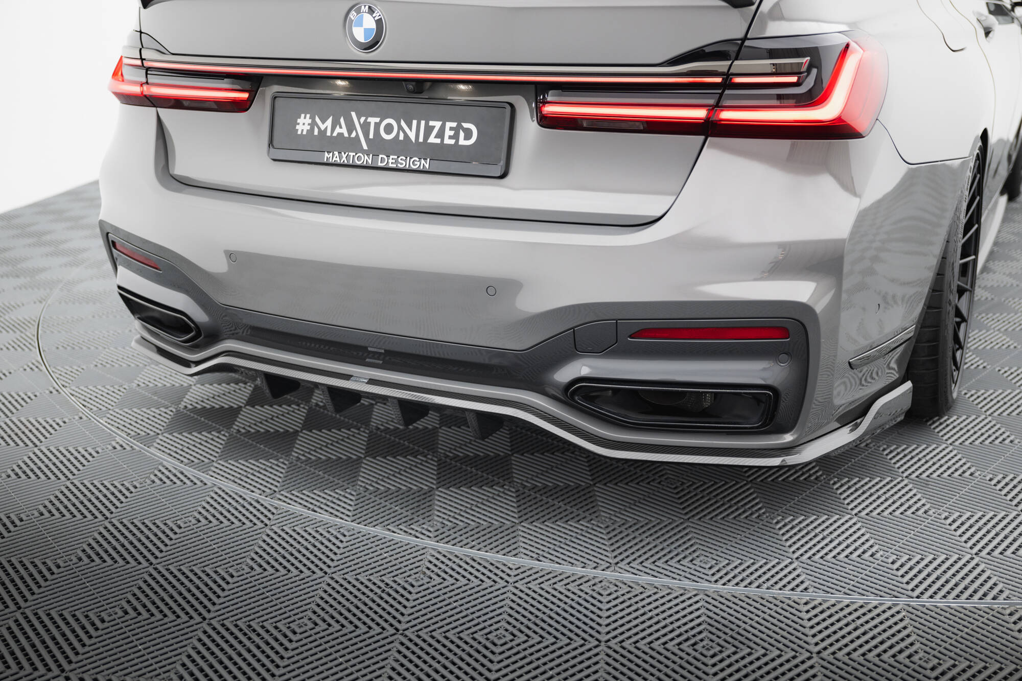PREPREG CARBON FIBER REAR SPLITTER SUITABLE FOR BMW 7 M-PACK G11 / G12 FACELIFT – MAXTON DESIGN - 6