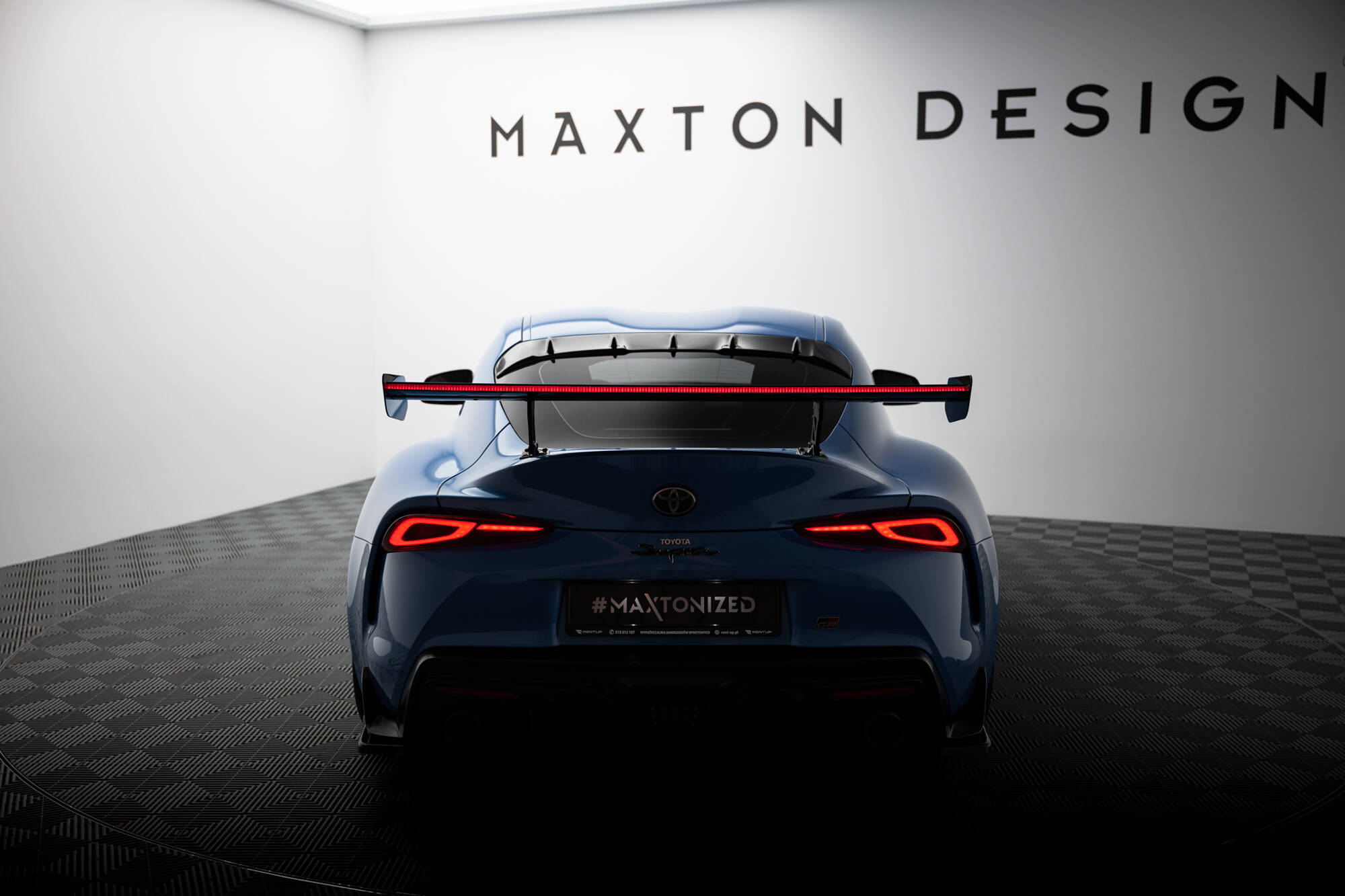 CARBON SPOILER WITH EXTERNAL BRACKETS UPRIGHTS + LED SUITABLE FOR TOYOTA SUPRA MK5 – MAXTON DESIGN - 22