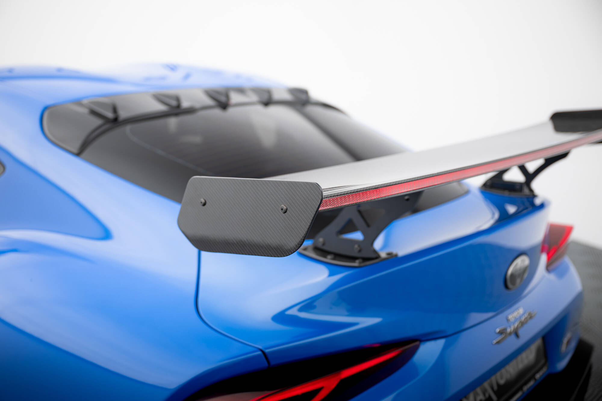 CARBON SPOILER WITH EXTERNAL BRACKETS UPRIGHTS + LED SUITABLE FOR TOYOTA SUPRA MK5 – MAXTON DESIGN - 5
