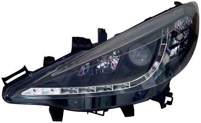 PEUGEOT 207 3/5D HEADLIGHTS BLACK V1