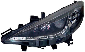 PEUGEOT 207 3/5D HEADLIGHTS BLACK V1