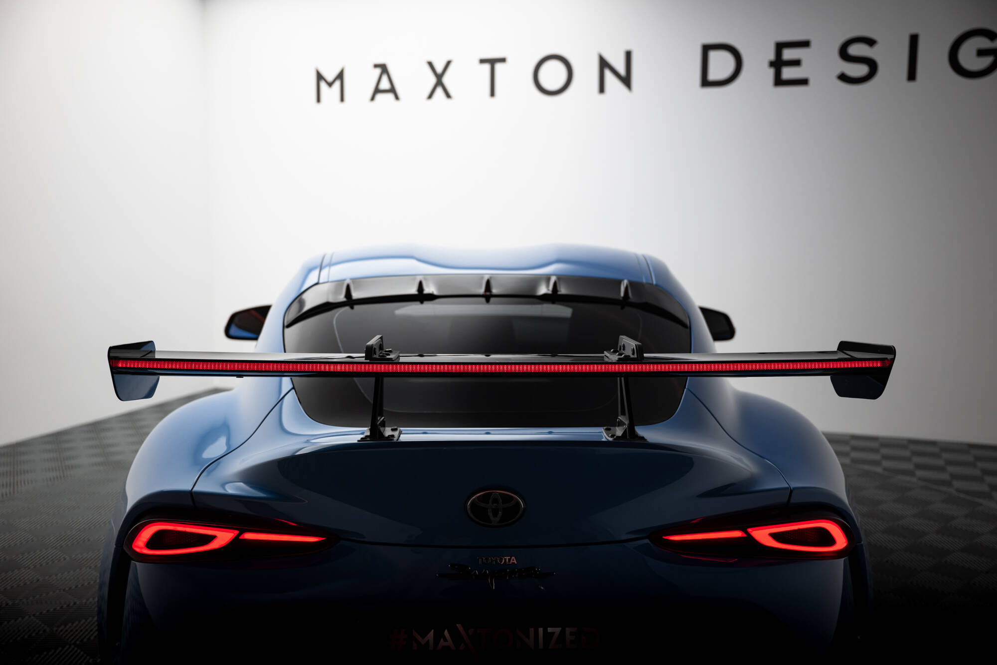 CARBON SPOILER WITH UPPER SWAN MOUNTING + LED SUITABLE FOR TOYOTA SUPRA MK5 – MAXTON DESIGN - 7