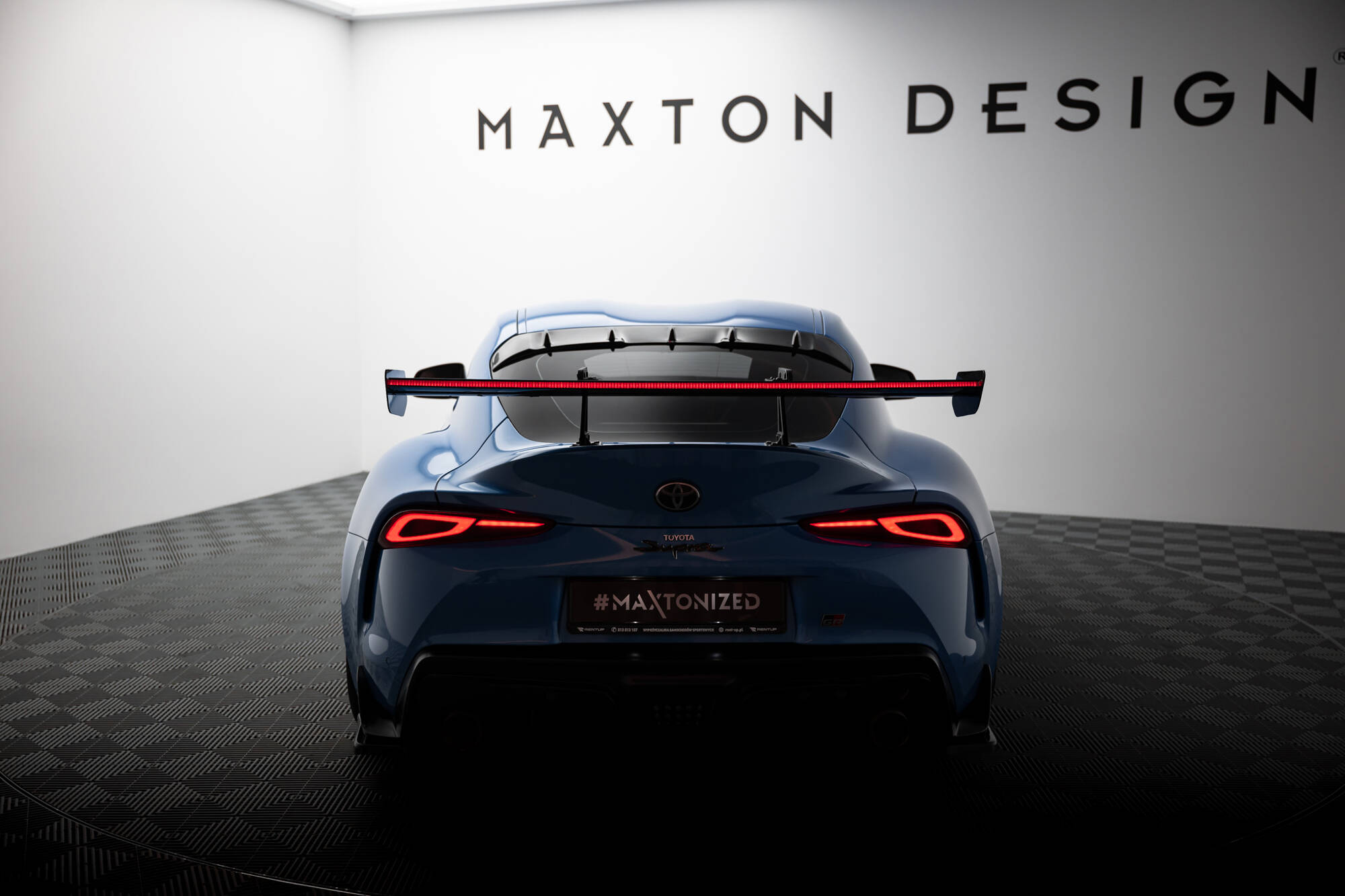 CARBON SPOILER WITH UPPER SWAN MOUNTING + LED SUITABLE FOR TOYOTA SUPRA MK5 – MAXTON DESIGN - 10
