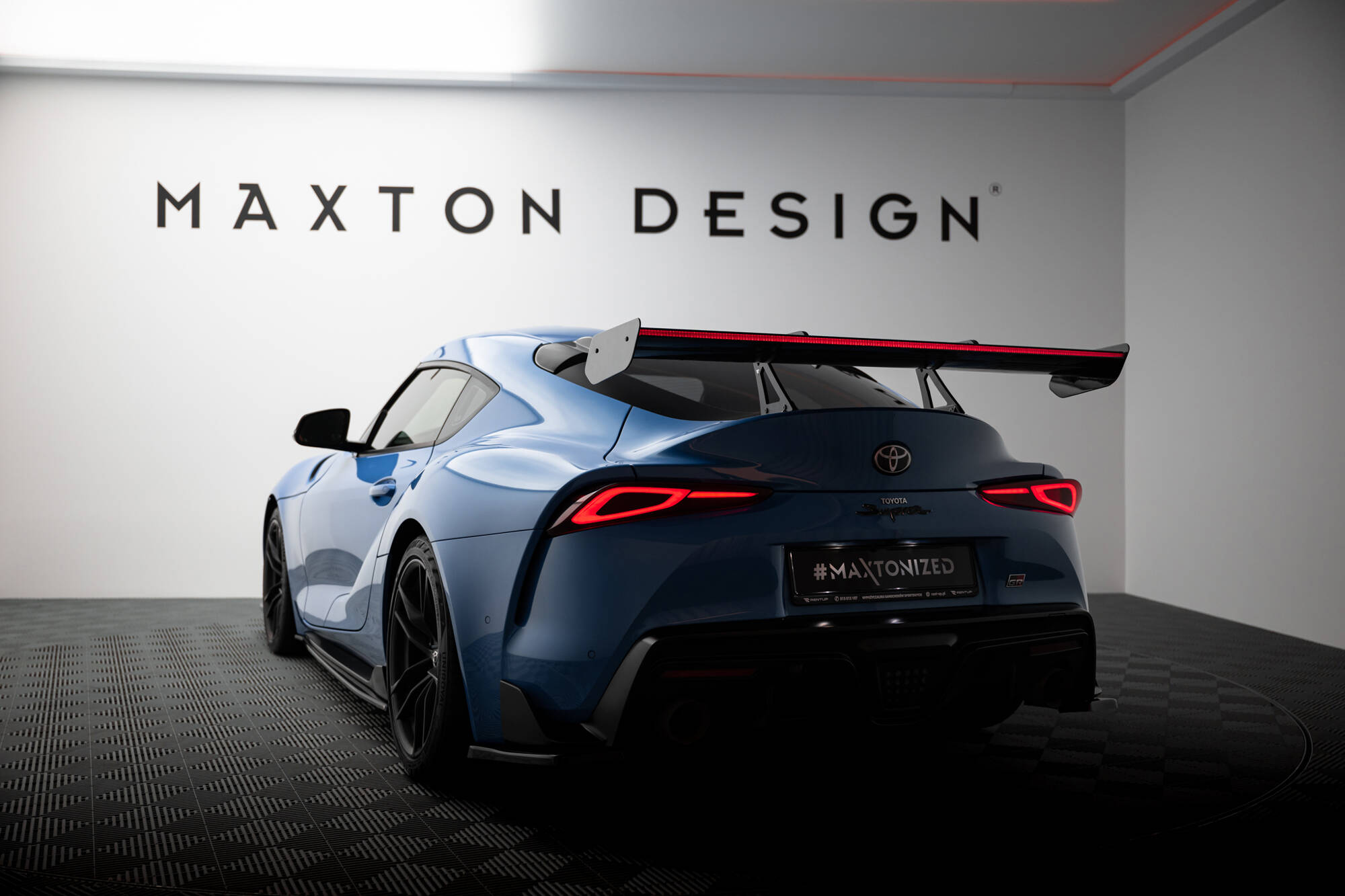 CARBON SPOILER WITH UPPER SWAN MOUNTING + LED SUITABLE FOR TOYOTA SUPRA MK5 – MAXTON DESIGN - 14
