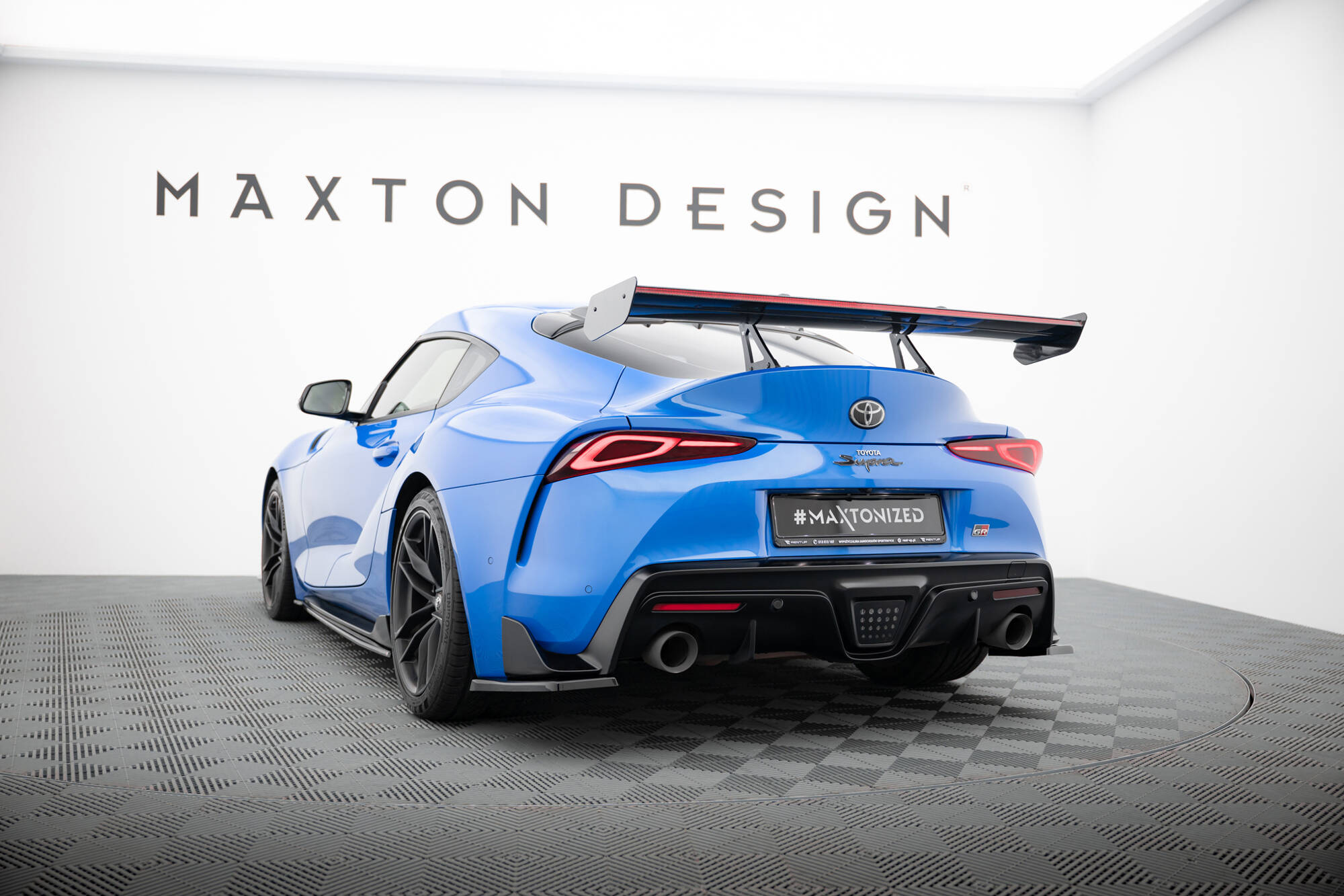CARBON SPOILER WITH UPPER SWAN MOUNTING + LED SUITABLE FOR TOYOTA SUPRA MK5 – MAXTON DESIGN - 2