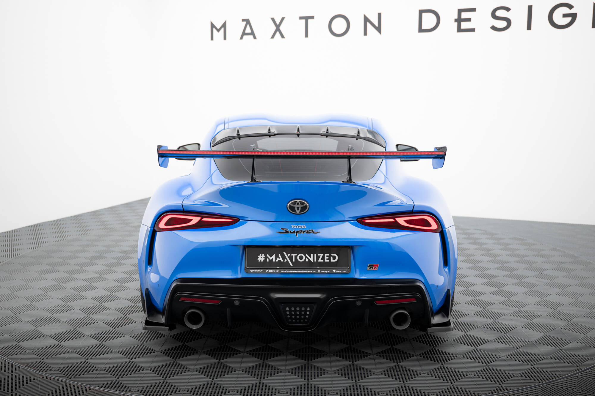 CARBON SPOILER WITH UPPER SWAN MOUNTING + LED SUITABLE FOR TOYOTA SUPRA MK5 – MAXTON DESIGN - 16
