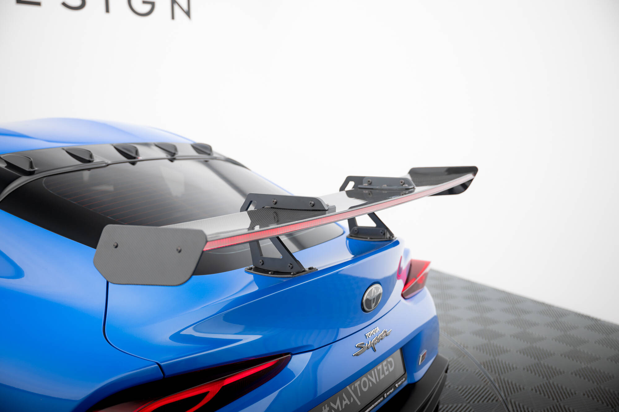 CARBON SPOILER WITH UPPER SWAN MOUNTING + LED SUITABLE FOR TOYOTA SUPRA MK5 – MAXTON DESIGN - 18