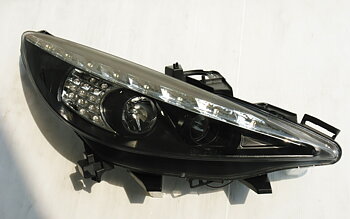 PEUGEOT 207 3/5D R8 STYLE LED HEADLIGHTS BLACK V1