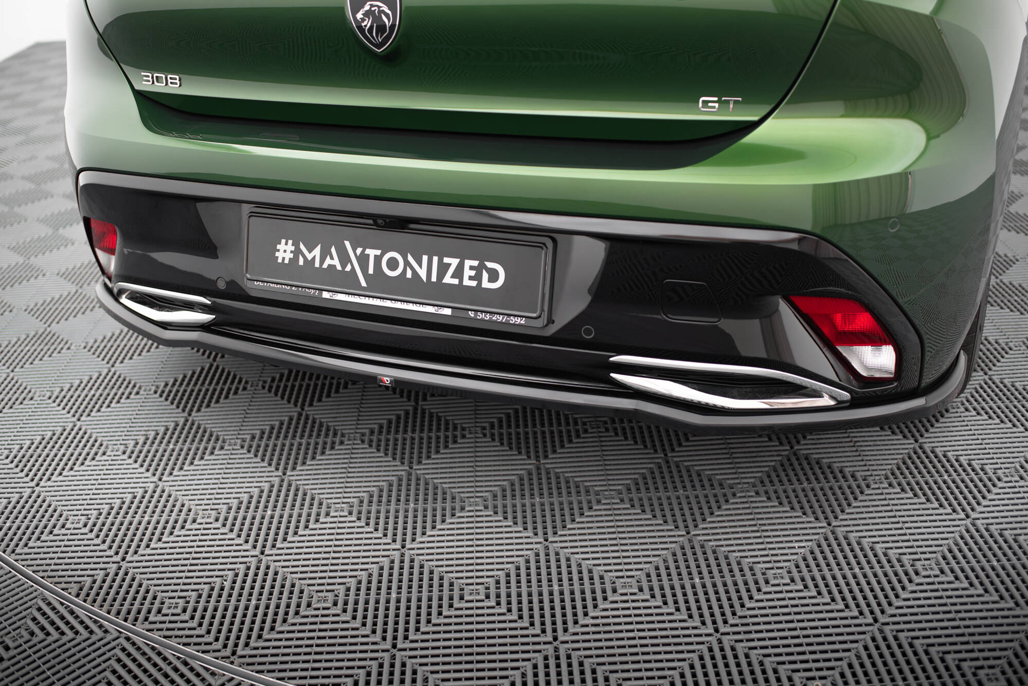 REAR SPLITTER (WITH VERTICAL BARS) SUITABLE FOR PEUGEOT 308 GT HATCHBACK MK3 – MAXTON DESIGN