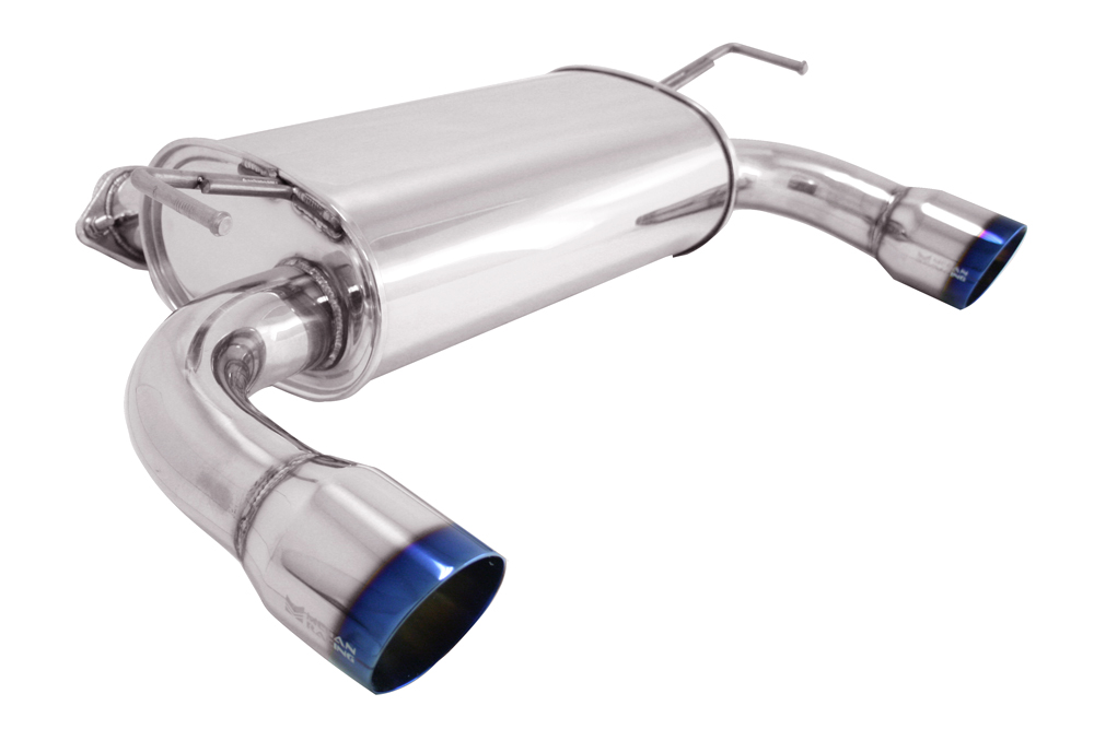 INFINITI G37 COUPE 08+ DUAL AXLE BACK EXHAUST BLUE TIPS [MR]