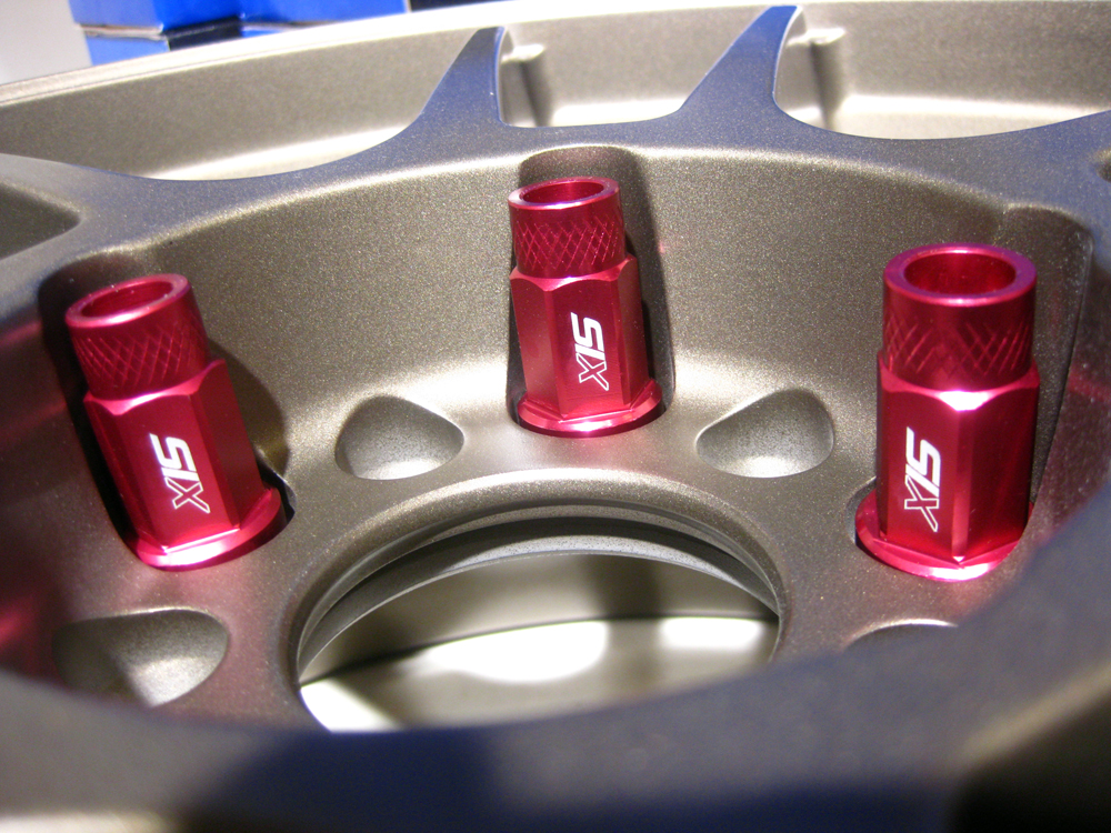 20X SIX LIGHTWEIGHT ALUMINIUM LUG NUTS 50MM 12X1.25 SILVER - 7